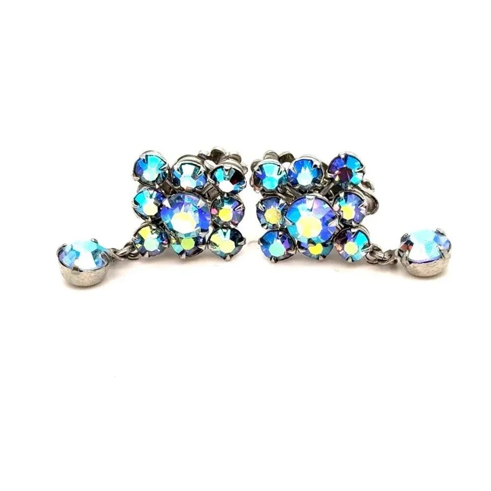 Weiss Rhinestones‎ Clip On Earrings